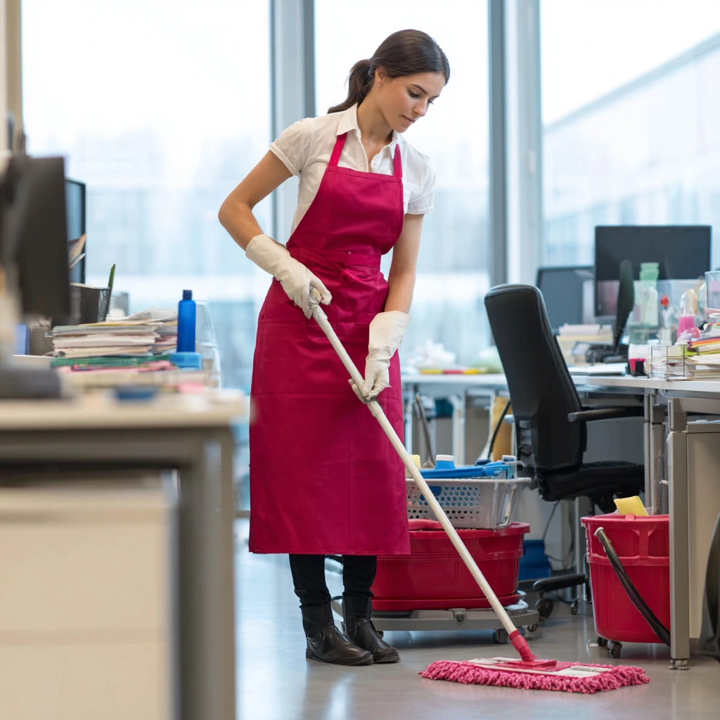 Schoonmaakster-met-mop