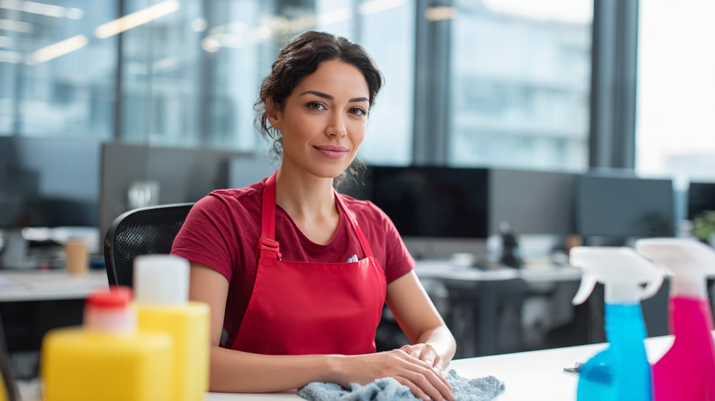 Vrouwelijke-schoonmaker